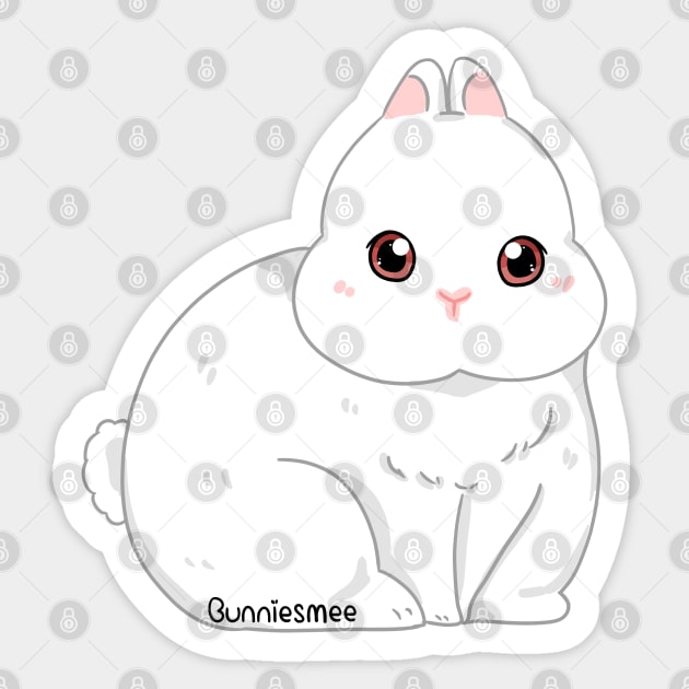 Netherland Dwaft Red Eye White . Bunniesmee Sticker by GambarGrace